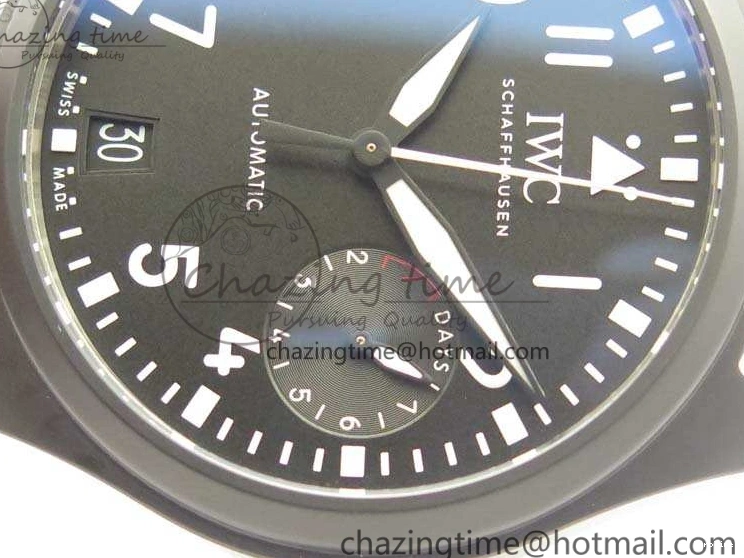 MIROTIME 0815 Big Pilot Real PR IW502001 Real Ceramic ZF 1:1 Best Edition On Black Calfskin Strap A51111 V Seasonal 7227